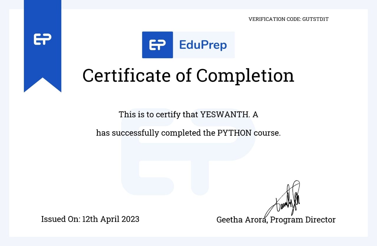 EduPrep Certified